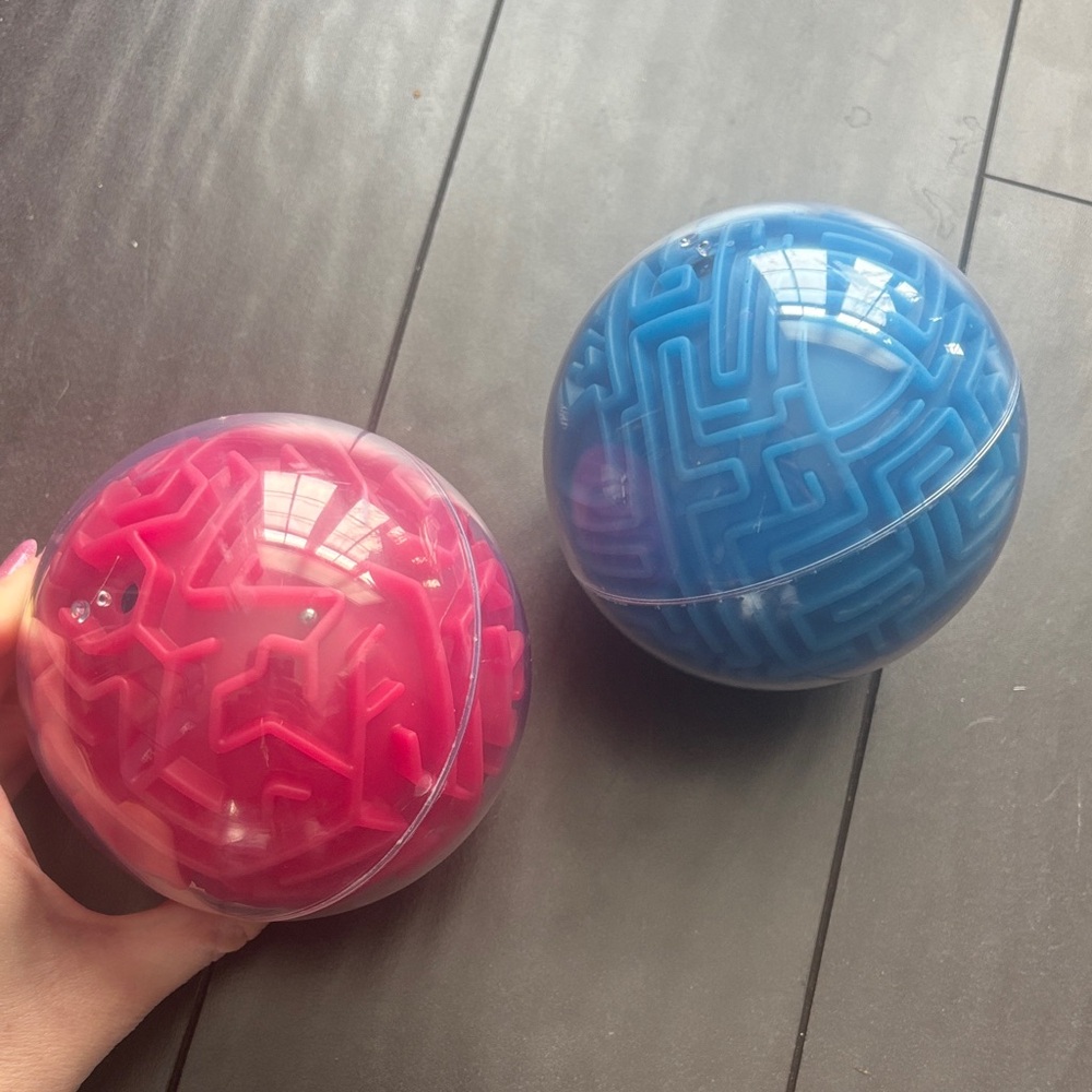 Pink and Blue Maze Puzzle Balls
